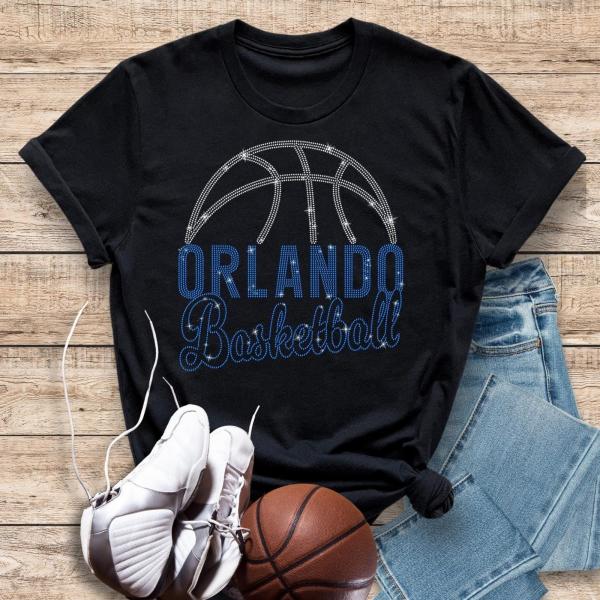 Orlando Basketball Game Day Rhinestone T-Shirt, Basket Team Fans Sweatshirts Gift, Champion Sportswear Tee, Favorite Unisex Sports Jersey
