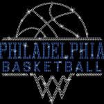 Philadelphia Basketball Sports Team Rhinestone T-Shirt, Team Mascot Tee, Unisex Shirt Gift For Women,  Game Day Spirit  Premium Cotton Shirt