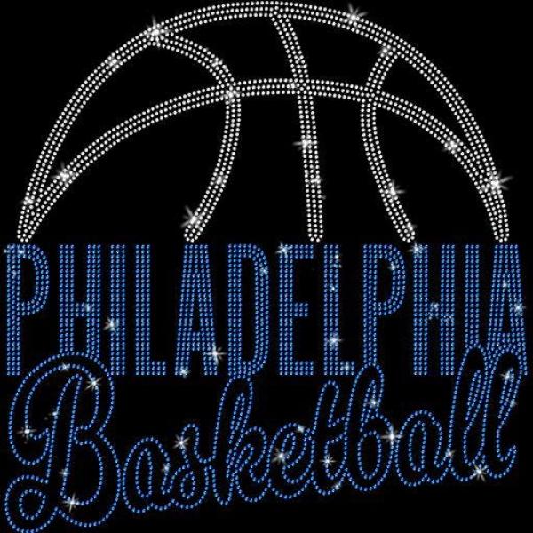 Philadelphia Basketball Game Day Rhinestone T-Shirt, Motivational Sports Teams Shirt, Stylish Design Sports Shirt, Fans Gift for Him or Her
