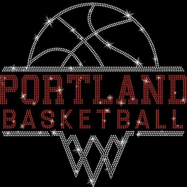 Portland Basketball Sports Team Rhinestone T-Shirt, Teams Fan Cheer Matching Shirt, Best Shirt Gift Ever for Sports Mom or Dad