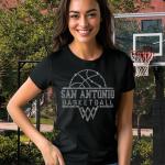 San Antonio Basketball Sports Team Rhinestone T-Shirt, Ladies Retro Sports Shirt, Unisex Heavy Cotton Shirt Gift For Him or Her