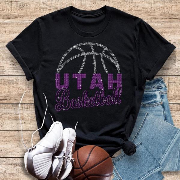 Utah Basketball Game Day Rhinestone T-Shirt, Finals Championship Unisex Shirt, Perfect Mascot Sports Shirt, Fans Gift For Women or Men