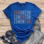 Edmonton Rhinestone T-Shirt, Hockey Lovers Tee Top, Sports Season Sweatshirt, Game-day Unisex Shirt, Team Players Tee Shirt Gift for Fans