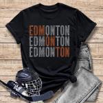 Edmonton Rhinestone T-Shirt, Hockey Lovers Tee Top, Sports Season Sweatshirt, Game-day Unisex Shirt, Team Players Tee Shirt Gift for Fans