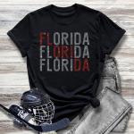 Florida Rhinestone T-Shirt, Hockey Team Retro Sweatshirt, Hockey Jersey Gift For Christmas, Unisex Hockey Season Shirt, Athletic Sport Shirt