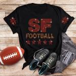 San Francisco Rhinestone Shirt, Football Fan Gift, Football Season Shirt, Football Lovers Tee, Sunday GameDay Funday, Tailgate Shirt for Her