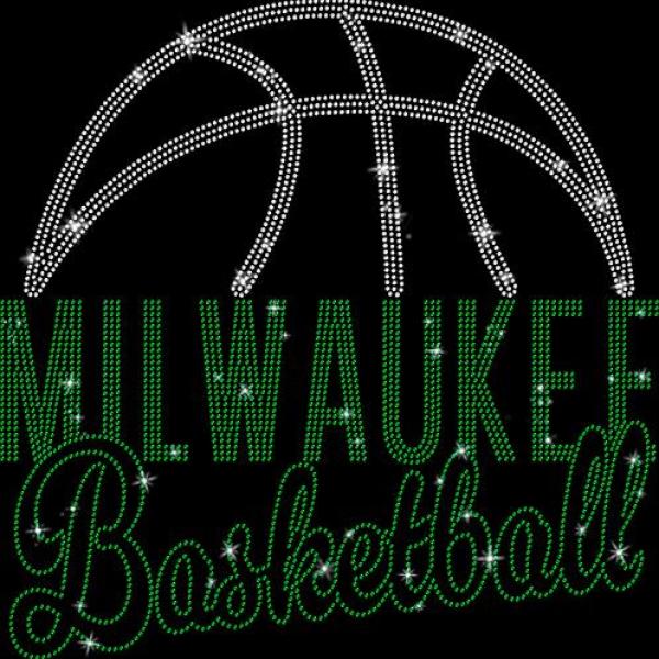 Milwaukee Basketball Game Day Rhinestone T-Shirt, Mascot Streetwear Clothing, Christmas Gift for Fathers Day, Sport Sweatshirt Gift For Fan