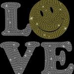 Cute Love-Smile Emoji Rhinestone T-Shirt, Perfect Design Shirt for Valentine, Unisex Soft Style Gift for Him/Her/Boyfriend/Girlfriend