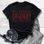 Calgary Rhinestone T-Shirt, Hockey Team Fans Top Shirt, Men's/Women's Game Day Tailgate Apparel Shirt, Soft-Style Athletics Sweatshirt