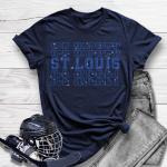 St Louis Rhinestone T-Shirt, Hockey Shirt for Women or Men, High-Quality Sweatshirt for Hockey Tournament, Sports Season Gift for Fans