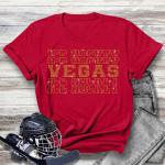 Veqas Rhinestone T-Shirt, Hockey Sports Fan Apparel, Perfect Tee-Shirt Gift for Hockey Fans, Unisex Stylish Sportswear, Hockey Birthday Gift