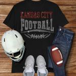 Kansas City Football Rhinestone Shirt – Sparkling Fan Apparel, Stylish T-shirt, Sweatshirt, Hoodie, V-Neck, Perfect for Game Day &Team Pride