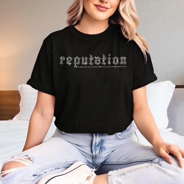 Reputation Comfort Colors Rhinestone T-Shirt, Concert Fans Tee, Aesthetic Reputation Outfit, Reputation Hoodies, Music Lover Sweatshirt