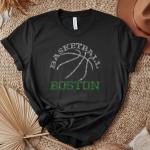 Boston Basketball Game Day Rhinestone Shirt, Mascot Shirt, Sports Matching Shirt, Best Father's Day Shirt Gift Ever, Basketball Lover Gift