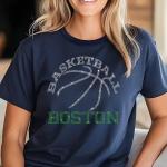 Boston Basketball Game Day Rhinestone Shirt, Mascot Shirt, Sports Matching Shirt, Best Father's Day Shirt Gift Ever, Basketball Lover Gift