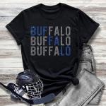 Buffalo Rhinestone T-Shirt, Hockey Fan Glittering Sweatshirt, Cute Retro Fan Outfit, Custom Sports Shirt, Brothers Hockey Apparel Gift