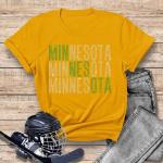 Minnesota Rhinestone T-Shirt, Hockey Champions's Sweatshirt For Fans, Sportswear Gift for Hockey Lovers, Men or Women Hockey Game-day Outfit