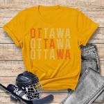 Ottawa Rhinestone T-Shirt, Hockey Player Xmas Shirt, League Commemorative Shirt, Ideal Gift for Boyfriend or Girlfriend for Sports Lovers