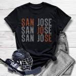 San Jose Rhinestone T-Shirt, Hockey Team Game-Day Tee-Shirt, Cozy Premium Unisex Sportswear, Sports Fans Gift For Christmas