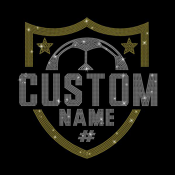 Personalized Soccer Team Name Rhinestone Shirt, Custom Sports Tee, Bling Soccer Mom, Custom Spirit Wear, Soccer Team Gift Shirt, Soccer Mom