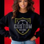 Personalized Soccer Team Name Rhinestone Shirt, Custom Sports Tee, Bling Soccer Mom, Custom Spirit Wear, Soccer Team Gift Shirt, Soccer Mom