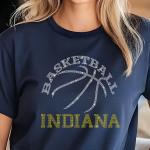 Indiana Basketball Game Day Rhinestone Shirt, Mascot Shirt, Sports Matching Shirt, Best Father's Day Shirt Gift Ever, Basketball Love Gift