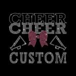 Custom Cheer Rhinestone Shirt, Custom Cheerleader Tee, Bling Cheer Mom, Custom Spirit Wear, Cheer Team Gift Shirt, Custom Cheer Name Shirt