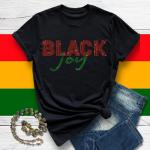 Black Joy Rhinestone T-Shirt, Black Festive Sweatshirt, Funny Black Culture Tee-Shirt, Good Vibes Shirt, Holiday Apparel, Black Boy Joy Gift