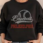 Philadelphia Baseball Rhinestone Shirt, Gift for Baseball, Retro Sports Shirt, Game Day Tailgate Shirt, Baseball Teams Favorite Fan T-shirt