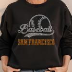 San Francisco Baseball Rhinestone Shirt, Gift for Baseball, Retro Sports Shirt, Game Day Tailgate Shirt, Baseball Teams Favorite Fan T-shirt