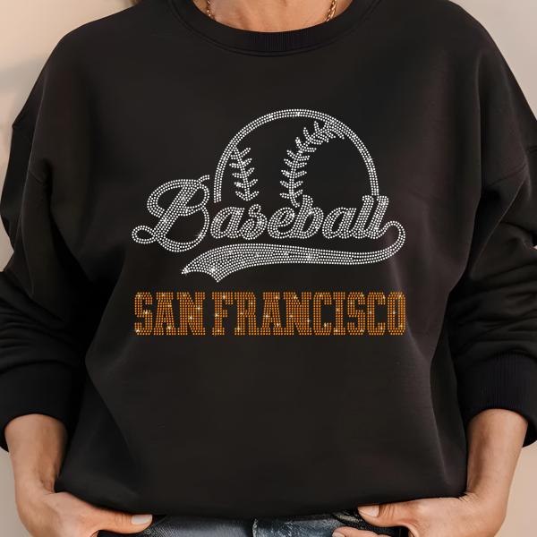 San Francisco Baseball Rhinestone Shirt, Gift for Baseball, Retro Sports Shirt, Game Day Tailgate Shirt, Baseball Teams Favorite Fan T-shirt