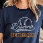 San Francisco Baseball Rhinestone Shirt, Gift for Baseball, Retro Sports Shirt, Game Day Tailgate Shirt, Baseball Teams Favorite Fan T-shirt