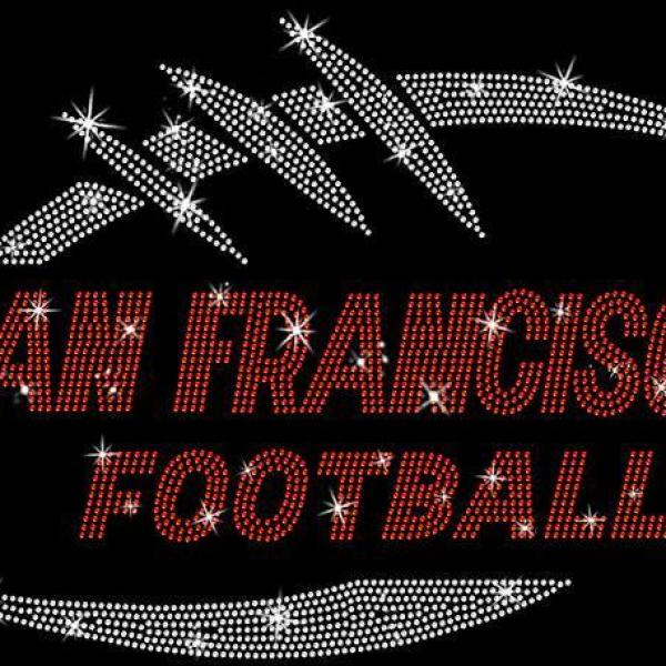 San Francisco Game Day Rhinestone T-Shirt, Sunday Football Tee Shirt, Comfort Colors Football Unisex Shirt, Ladies Football Team Bling Shirt