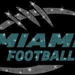 Miami Game Day Rhinestone T-Shirt, Football Lovers Season Shirt, Fans Tailgate Tee, Sunday Game Day Sweatshirt, Unisex Soft Cotton Shirt