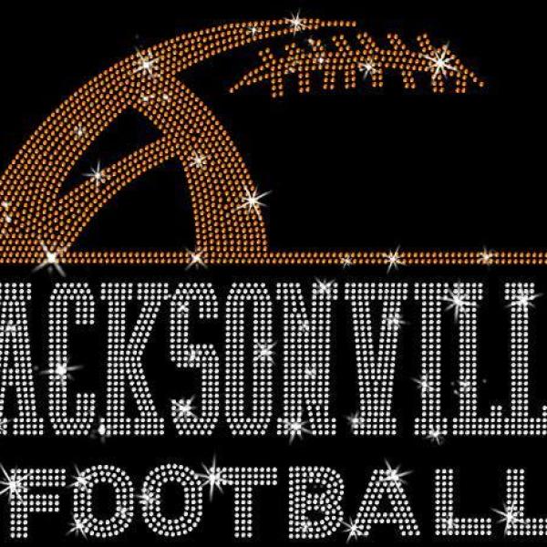 Jacksonville Rhinestone Sunday Football T-Shirt, Football Game Day Tailgate Shirt, Team Mascot Shirt, Women's Football Sports Shirt