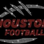 Houston Game Day Rhinestone T-Shirt, Football Fan Shirt, Retro Football Season Shirt, Team Spirit Shirt, Vintage Inspired Sweatshirt