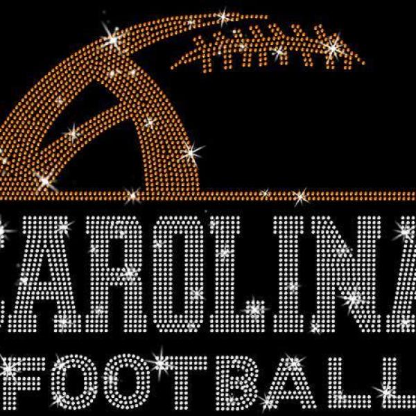 Carolina Rhinestone Sunday Football T-Shirt, Football Sweatshirt for men and women, Tailgate Sports Tee, Christmas Gift for Football Fans