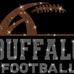 Buffalo Rhinestone Sunday Football T-Shirt, Football Season Favorite Shirt for Sports Lovers, Sports Outfit, Christmas Gift for Moms or Dads