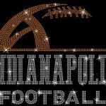 Indianapolis Rhinestone Sunday Football T-Shirt, Football Funny Fan Shirt, Game Day Team Spirit Shirt, Women's Football Sports Shirt