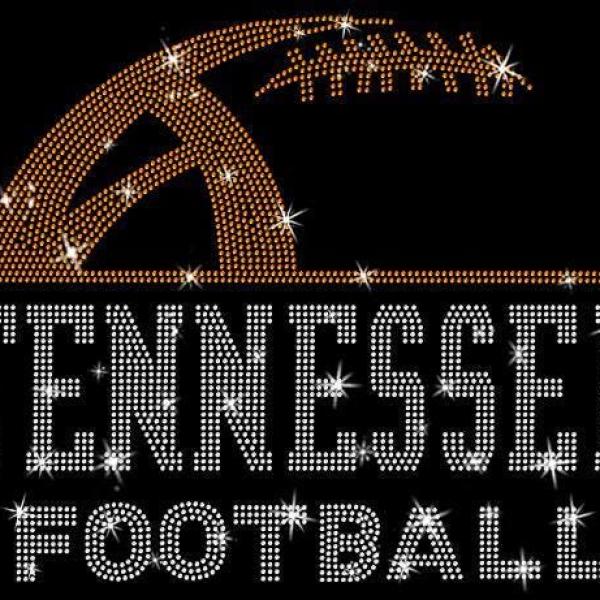 Tennessee Rhinestone Sunday Football T-Shirt, Retro Game Day Outfit, Sports Mom or Dad Tee, Team Mascot Comfort Color Trend  Shirt