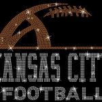 Kansas City Rhinestone Sunday Football T-Shirt, Football Fan Gift Shirt, Game Day Sweater for Football Lovers, Football Mom or Dad Shirt
