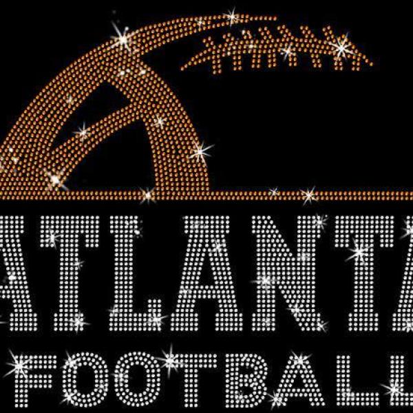 Atlanta Rhinestone Sunday Football T-Shirt, Retro Football Sweatshirt,  Football Top for Sunday, Champions Gift For Fans, Tailgating Shirt