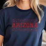 Arizona Rhinestone Football Shirt, Shine Bright and Show Your Team with This Stylish, High-Quality Design, Perfect for Game Days & Tailgates