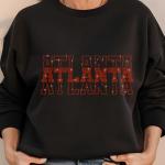 Atlanta Rhinestone Football Shirt, Shine Bright and Show Your Team with This Stylish, High-Quality Design, Perfect for Game Days & Tailgates