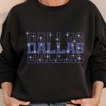 Dallas Rhinestone Football Shirt, Shine Bright and Show Your Team with This Stylish, High-Quality Design, Perfect for Game Days & Tailgates