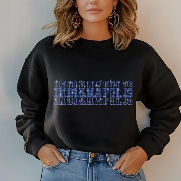 Indianapolis Rhinestone Football Shirt, Shine Bright and Show Your Team with This Stylish, Perfect for Game Days & Tailgates