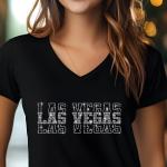 Las Vegas Rhinestone Football Shirt, Shine Bright and Show Your Team with This Stylish, Quality Design, Perfect for Game Days & Tailgates