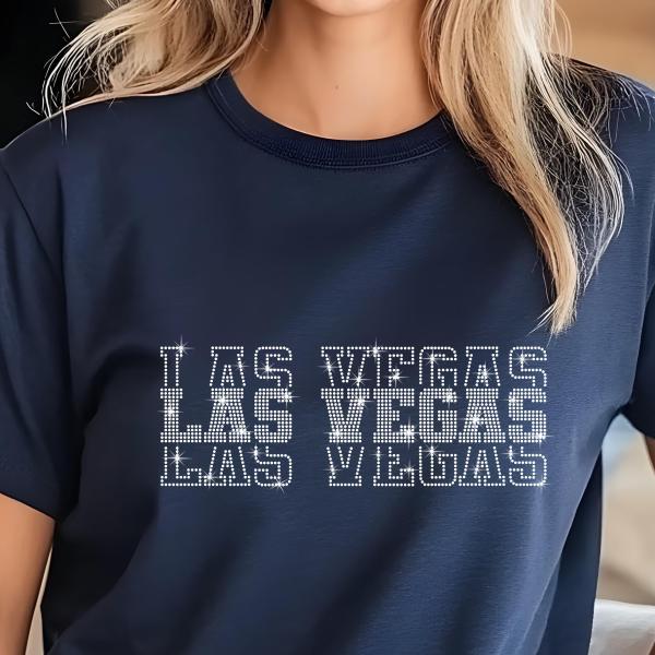 Las Vegas Rhinestone Football Shirt, Shine Bright and Show Your Team with This Stylish, Quality Design, Perfect for Game Days & Tailgates