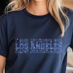 Los Angeles Rhinestone Football Shirt, Shine Bright and Show Your Team with This Stylish, Quality Design, Perfect for Game Days & Tailgates