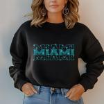 Miami Rhinestone Football Shirt, Shine Bright and Show Your Team with This Stylish, High-Quality Design, Perfect for Game Days & Tailgates